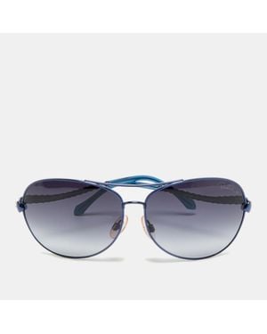Roberto Cavalli Gradient 792S Adhil Aviator Sunglasses - Blue