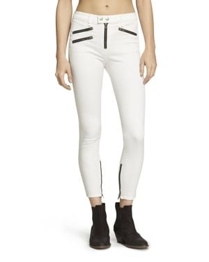 Rag & Bone High Rise Biker Jeans In White