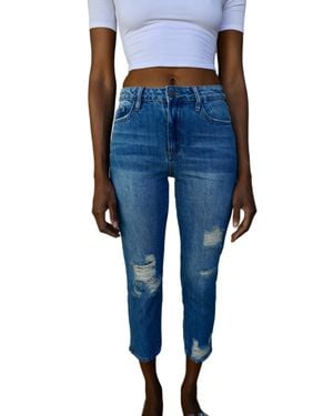 YMI Sandy High-Rise Mom Fit Jeans - Blue