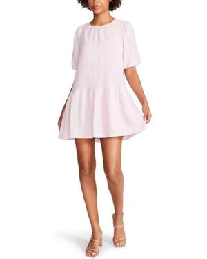 Steve Madden Abrah A-Line Dress Tulle Stretch Flounce Hem Frog829 - White