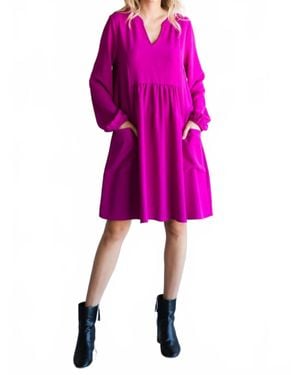 Jodifil Sweet Babydoll Dress - Pink