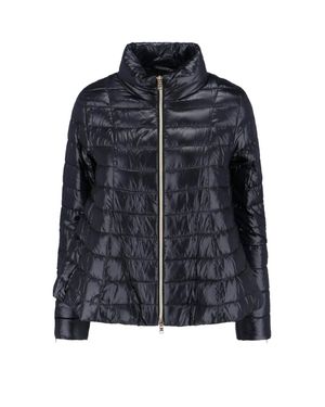 Herno Tailored Jacket With High Collar And Zipper Closure - Black