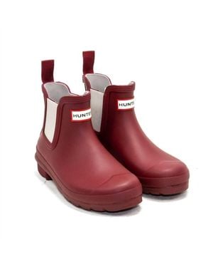 HUNTER Original Chelsea Boots - Red