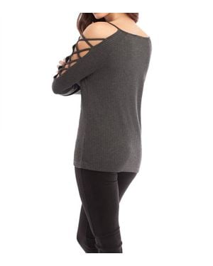 French Kyss Eva Tie-Up Sleeves - Gray