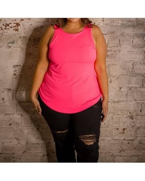 Phierce Fashions Flowy Bra Free Tank Top - Pink