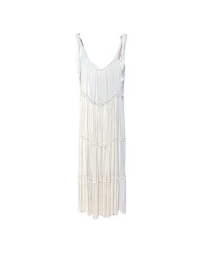 PAANI Thread Maxi Lurex Dress - White