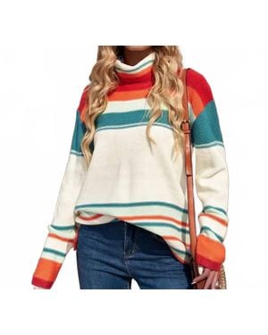 Doublju Casual Turtleneck Sweater - Red