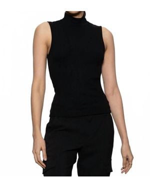 Sanctuary Essential Sleeveless Mock Neck Tank - Black