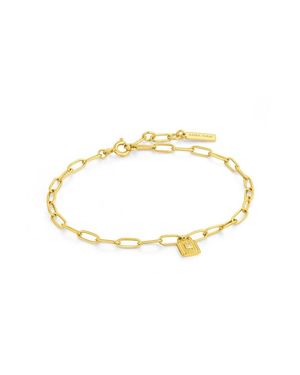 Ania Haie Under Lock & Key Chain Padlock Bracelet - Metallic