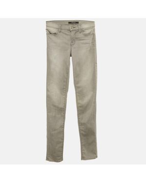 J Brand Washed Denim Super Skinny Fit Jeans S Waist - Gray