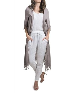 Gigi Moda Barbara Open Front Jacket - White