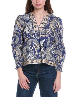 Sail To Sable Puff Sleeve Top - Blue
