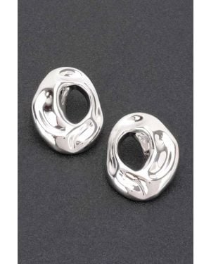 Fashnzfab Metal Dip Earring - Gray