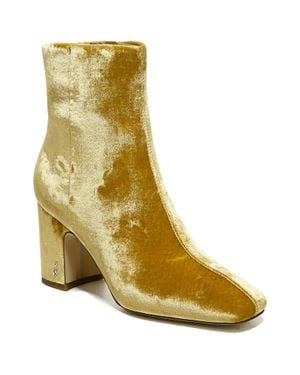 Sam Edelman Fawn 2 Boot Square Toe Block Heel Bootie Zap1884 - Green