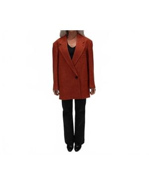 Alysi Maxi Blazer Coat - Red