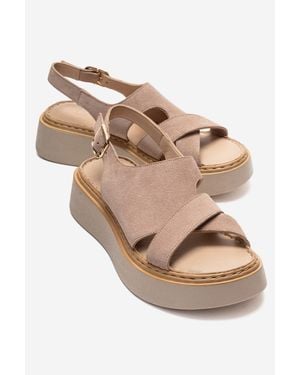 Forever & Always Shoes Vien Leather Platform Sandal - Pink