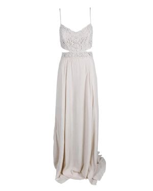 Spell Long Dress Macramé - White