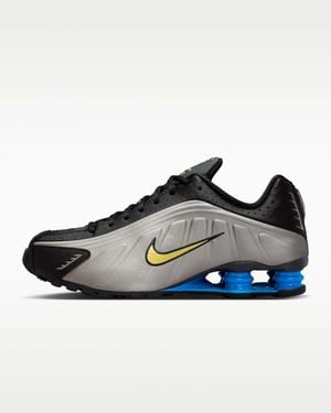 Nike Shox R4 "Brazil" Io8134-001 Metallic Pewter Soccer Shoes Mew778 - Blue