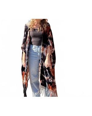 Angie Velvet Duster - Blue