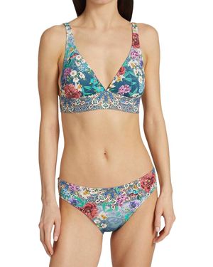 Johnny Was Sunset Adjustable Bikini Top - Green
