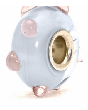 Trollbeads Pastel Bud Glass Bead Charm - White
