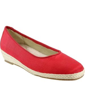 David Tate Chill Espadrille Round Toe Slip-On Shoes Khd536 - Red