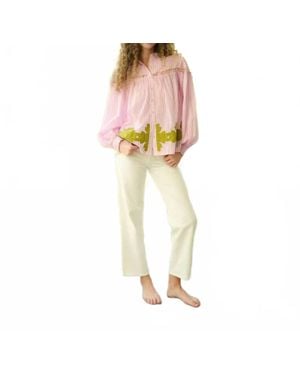 BROOKS AVENUE Frankie Long Sleeve Blouse - Pink