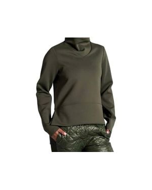Lolë Spacer Long Sleeve Funnel Neck Sweatshirt - Black