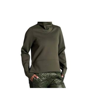 Lolë Spacer Long Sleeve Funnel Neck Sweatshirt - Black