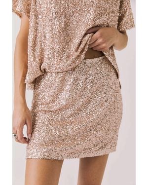 Chaser Brand Bronzanite Skirt - Brown