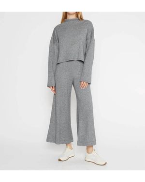 Ripley Rader Sweater Knit Wide Leg Pant - Gray