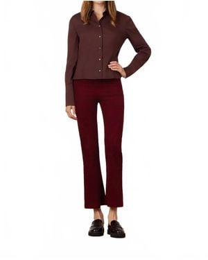 Avenue Montaigne Leo Cropped Flare Pant - Red
