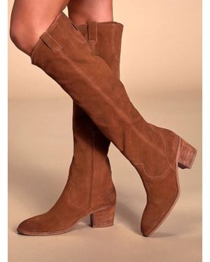 Sbicca Izzy Suede Upper High Bootie - Brown