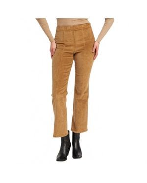 SPRWMN Ankle Flare Pants With Princess Seams - Natural