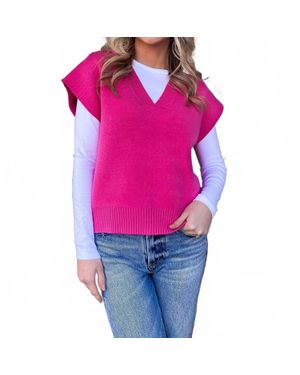 Sincerely Ours Emma Ribbed Knit Vest - Pink