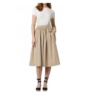 ANN MASHBURN Miranda Midi Skirt - Natural