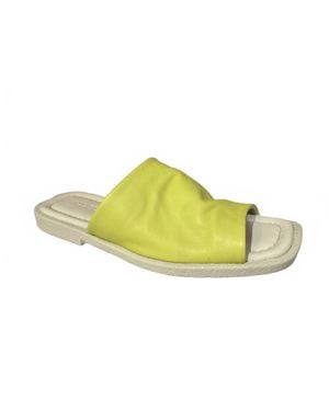 All Black Ot Cover Slide Sandals - Yellow