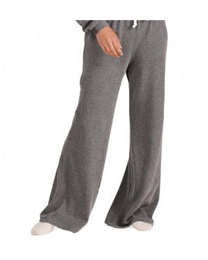 Bobi Wide Leg Drawstring Pants - Gray