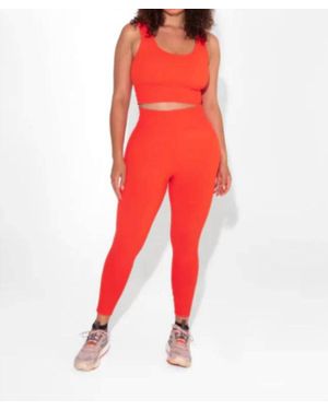 Halfdays Sophia High-Rise Leggings - Red