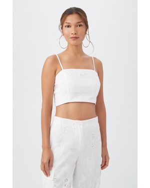 Trina Turk Dalynn Crop Top - White