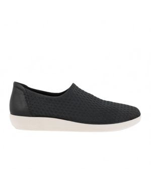 Ecco Soft 2.0 Slip On Shoes - Black