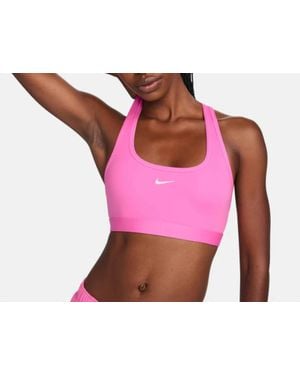 Nike Swoosh Light-Support Non-Padded Sports Bra - Pink