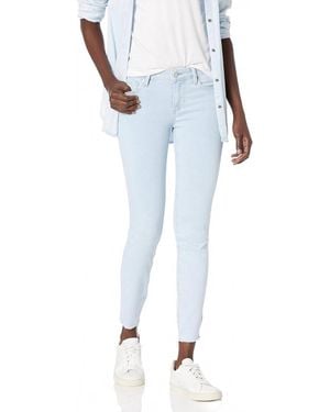 PAIGE Verdugo Mid Rise Ultra Skinny Ankle Jeans - White