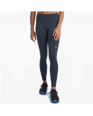 Saucony Fortify Tights Stretch Skinny Leg Activewear Jdm775 - Blue