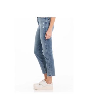 Fidelity Twiggy Ultra High Tapered Crop Jeans - Blue