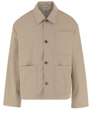 JW Anderson Cotton Jacket With Patched Pockets - Natural