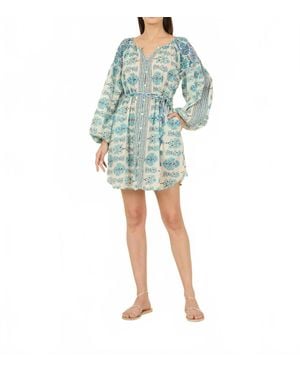 Omika Flora Mini Dress - Blue