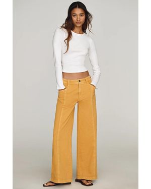 Pilcro Cara High-Rise Wide-Leg Pants - Metallic