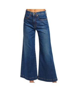Ramy Brook Wide Leg Cropped Tyra Jean - Blue