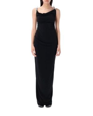 Coperni Draped Bodice Maxi Dress - Black